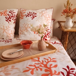 Taie d'oreiller Corail rouge