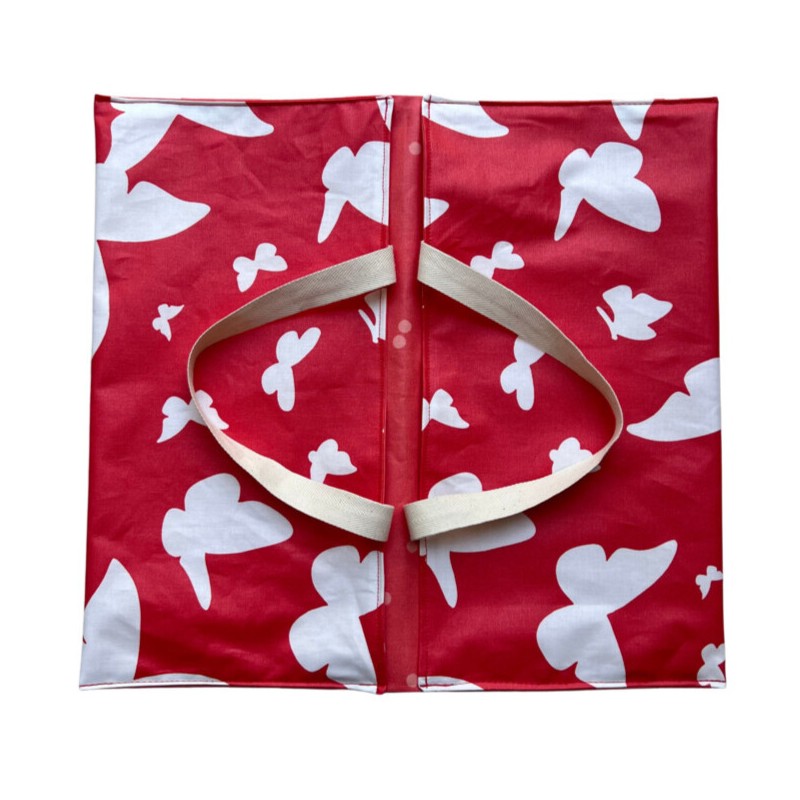 Sac à tarte enduit papillon corail