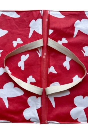 Sac à tarte enduit papillon corail