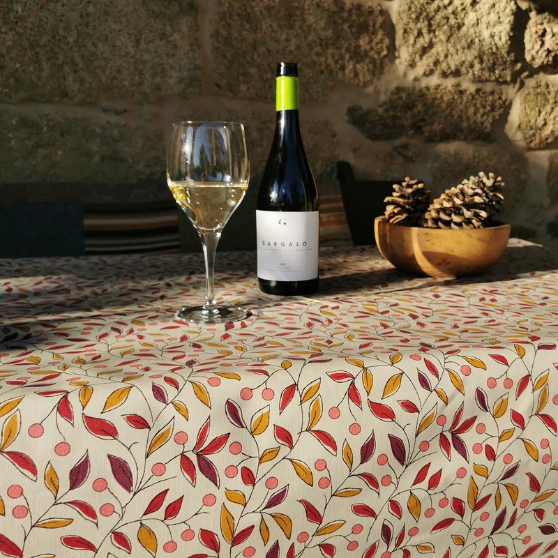 Tovavaglia rotonda antimacchia con fiori Tiglio Prugna