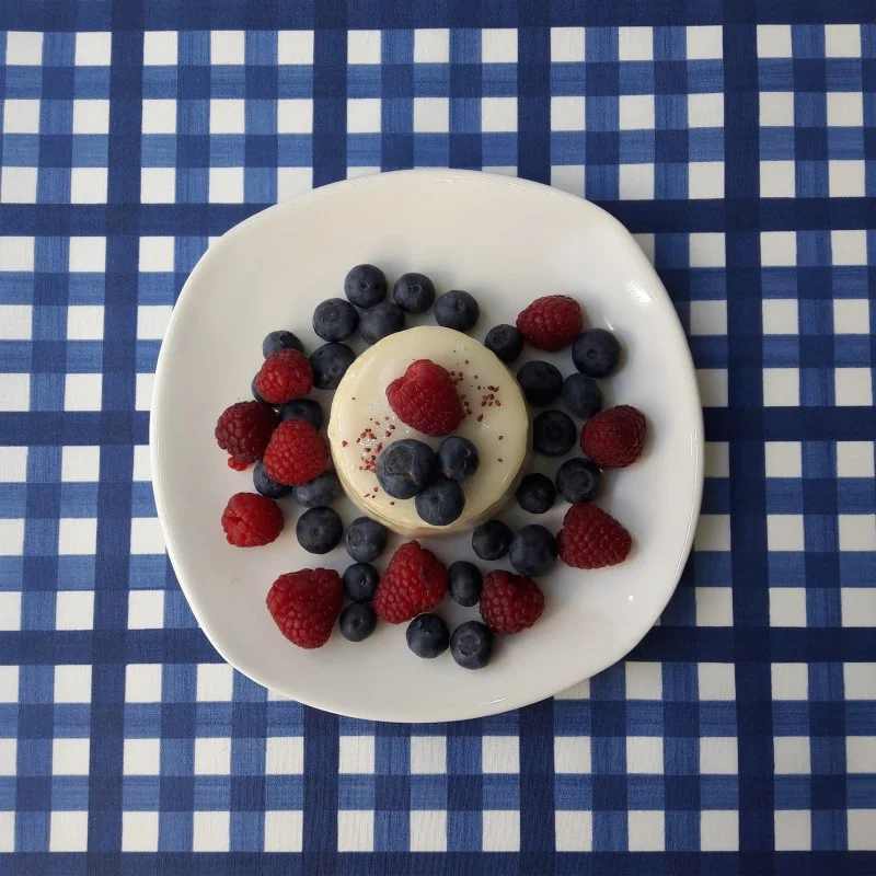 Cotton fabric Gingham blue