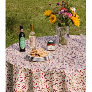 Tovavaglia rotonda antimacchia con fiori Tiglio Prugna