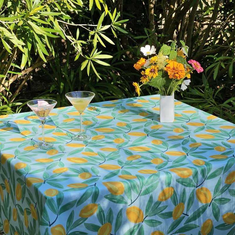Nappe enduite Citrons Fleur de Soleil