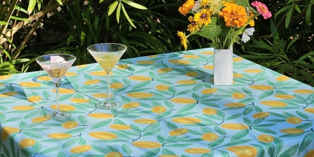 Nappe enduite Citrons Fleur de Soleil