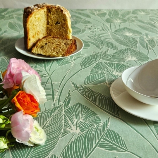 Tovaglia verde antimmacchia Jungle