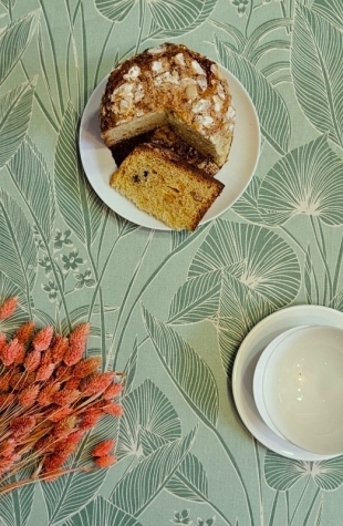 Tovaglia verde antimmacchia Jungle