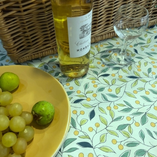 Groen limoen gecoate katoenen stof