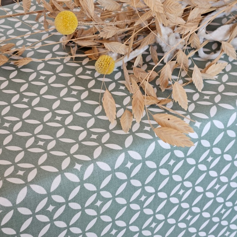 nappe mosaïque verte