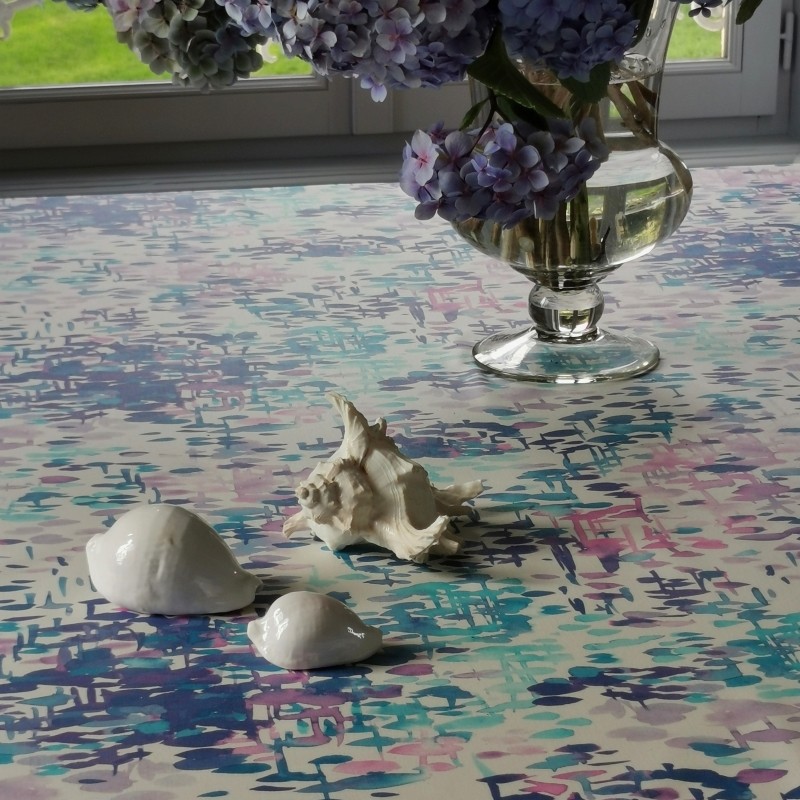 Nappe enduite reflets bleus