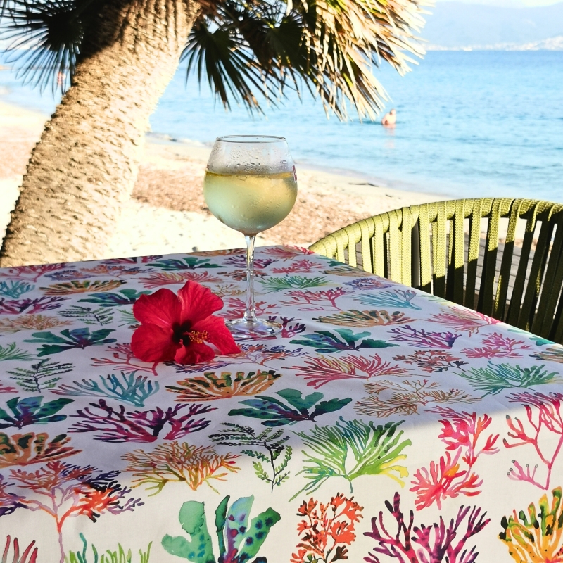 Nappe enduite algues marines