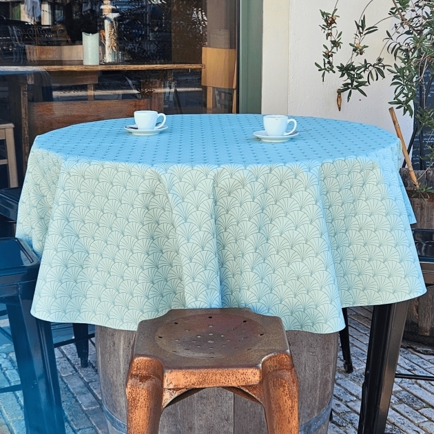 round water green tablecloth