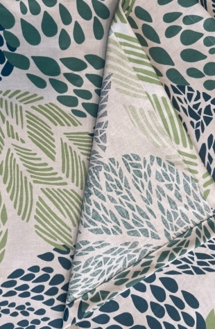 Tovaglioli cotone Foglie verde