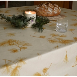 Weihnachtstischdecke abwaschbar Goldkiefer