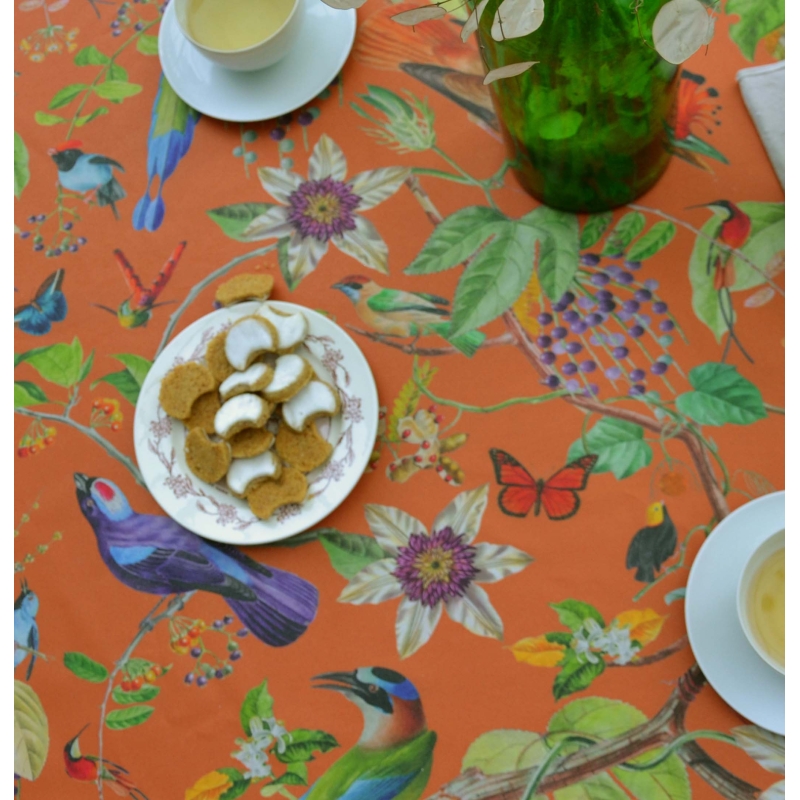 Tovaglia Antimacchia Uccelli beige