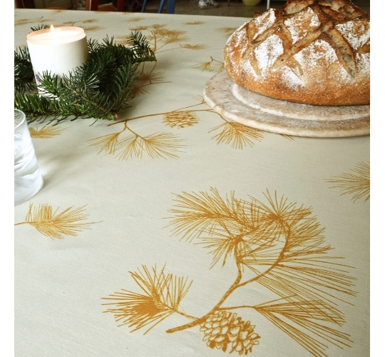Kerst placemat Gouden dennenboom