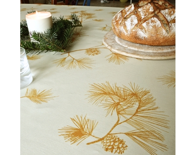 Kerst placemat Gouden dennenboom
