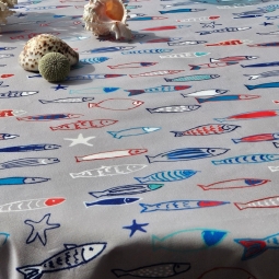 Tischset Blaue und rote Fische