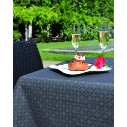 Chemin de table noir et taupe Mosaique