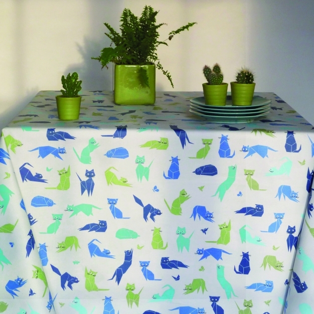 Tischläufer Katzen blau