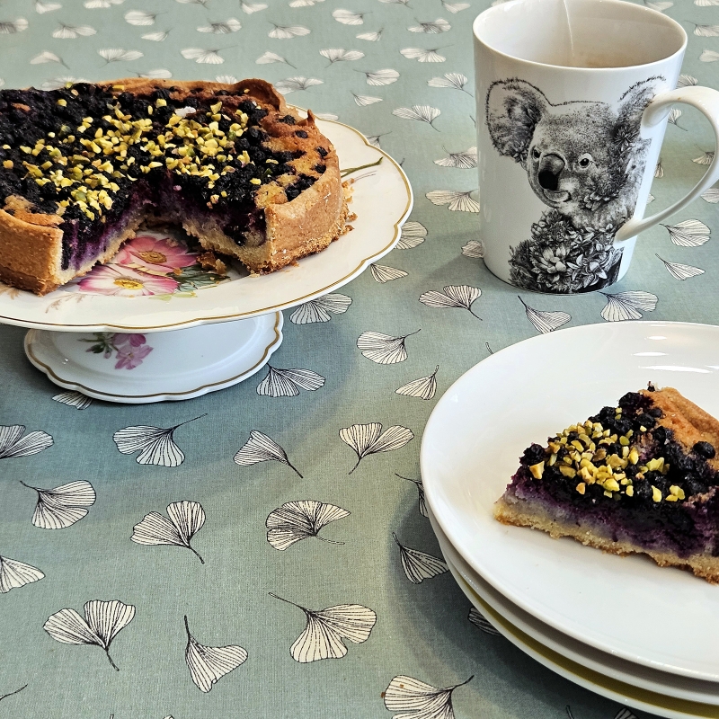 Chemin de table Ginkgo vert