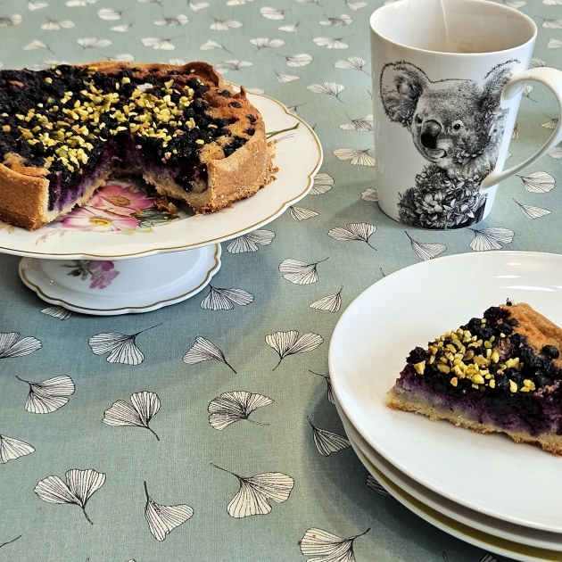 Chemin de table Ginkgo vert