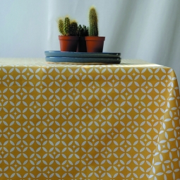 Chemin de table jaune curry Mosaïque