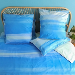 Taie d'oreiller Aquarelle turquoise