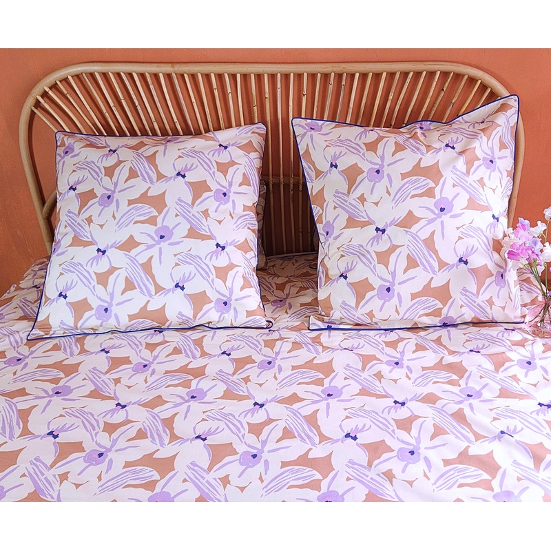 Parure de lit Iris rose