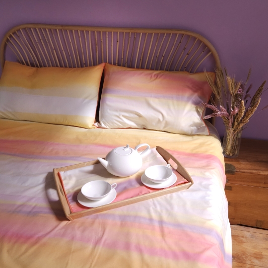 Beddengoed Geel aquarel