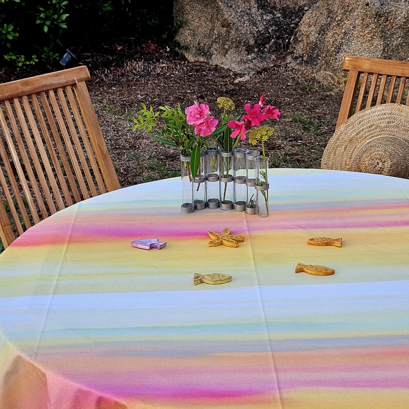 nappe enduite jaune soleil