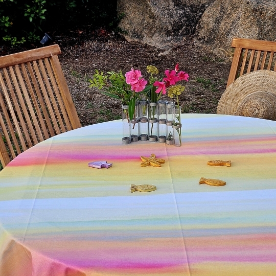 nappe enduite jaune soleil