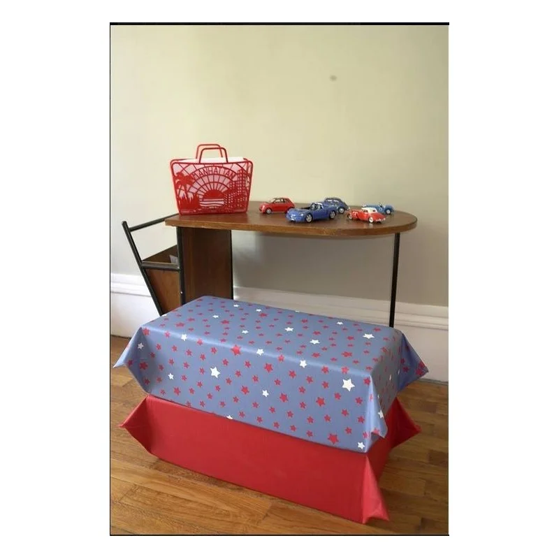 WIPE CLEAN FABRIC CUT STARS RED/BLUE Fleur de Soleil