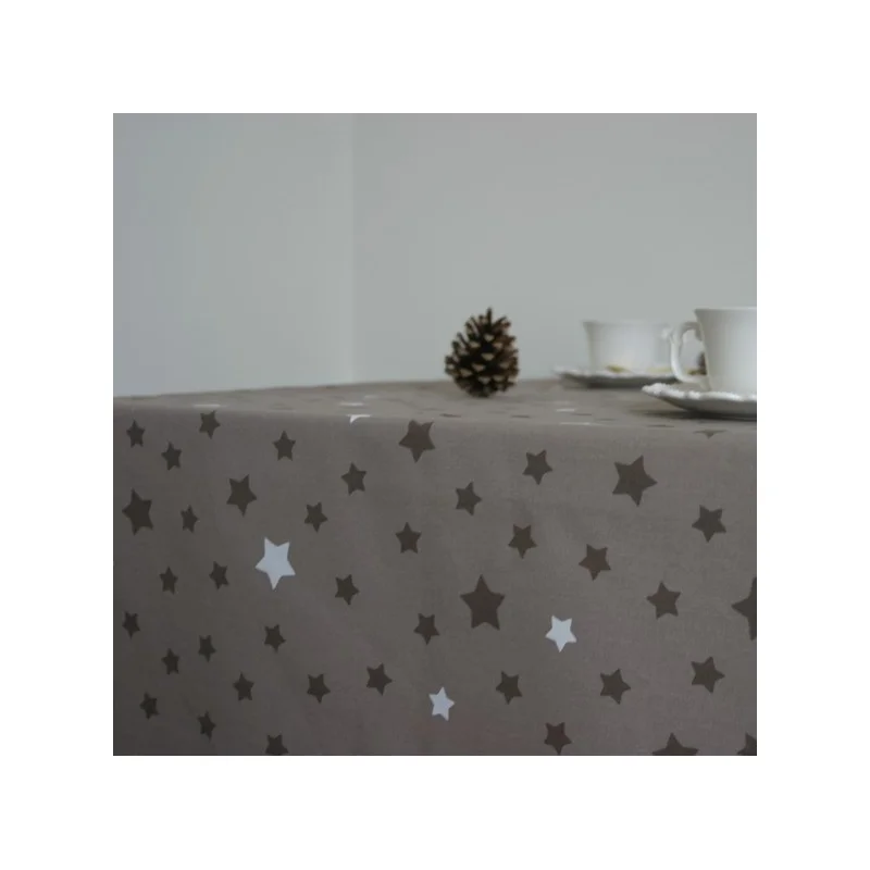 FLEUR DE SOLEIL COTONE RESINATO TOVAGLIA ANTIMACCHIA STELLO TAUPE