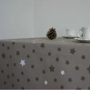 FLEUR DE SOLEIL COTONE RESINATO TOVAGLIA ANTIMACCHIA STELLO TAUPE