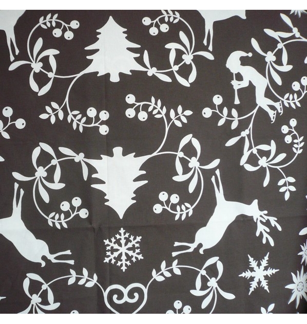 WIPE CLEAN FABRIC CUT MOUNTAIN CHOCOLATE Fleur de Soleil