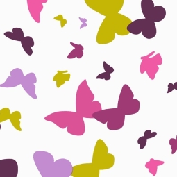 FLEUR DE SOLEIL COTONE RESINATO TOVAGLIA ANTIMACCHIA FARFALLE VERDE PRUNE