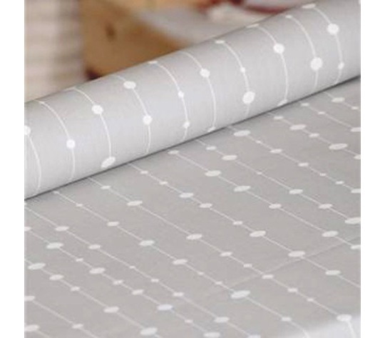 WIPEABLE TABLECLOTH PEARL GREY FLEUR DE SOLEIL 