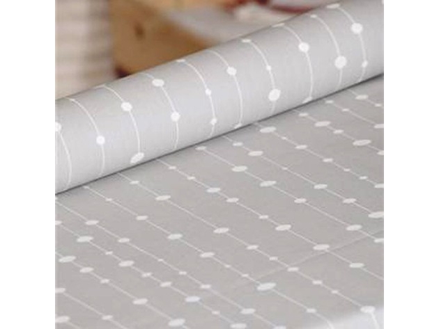 BESCHICHTETE BAUMWOLLE STOFFLÄNGEN PERLEN GRAU FLEUR DE SOLEIL abwaschbare FLEUR DE SOLEIL abwaschbare