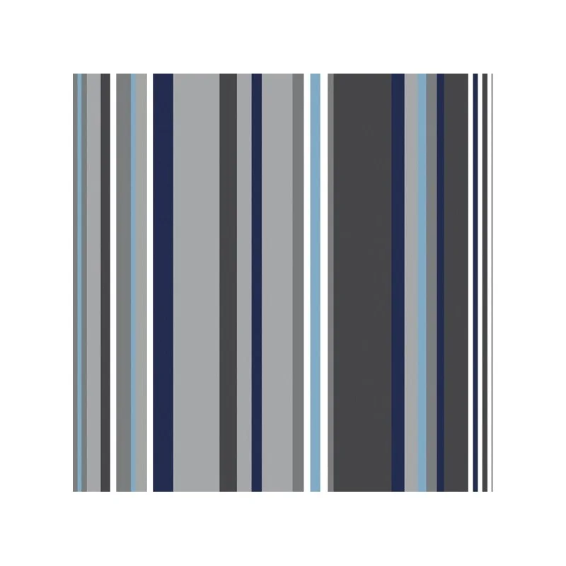 WIPE CLEAN FABRIC CUT STRIPE GREY/BLUE Fleur de Soleil